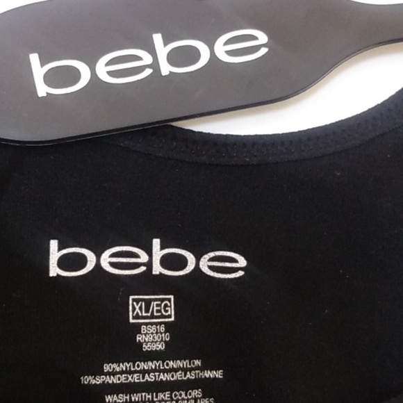 BEBE BLACK SEAMLESS CONTOUR SHAPING MEDIUM CONTROL FASHION BODYSUIT SIZE XL NWT - Picture 7 of 8